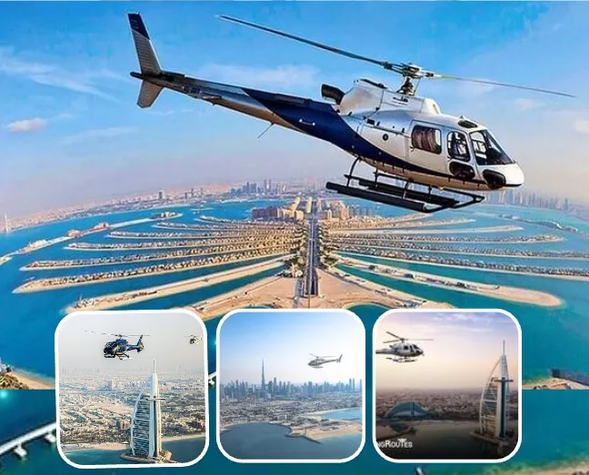 Dubai Skyline from Helicopter